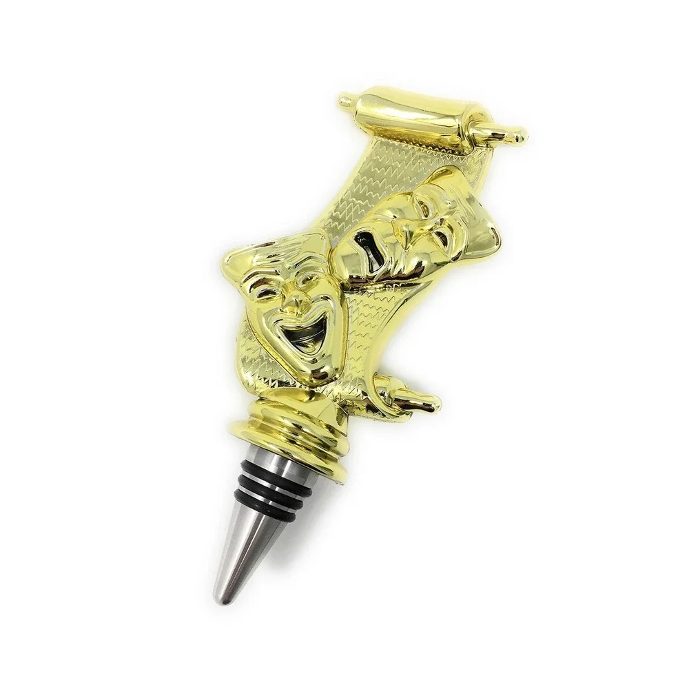 Handmade Bottle Stopper made from Repurposed Drama Trophy